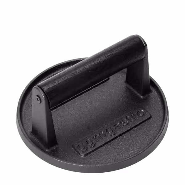 Hamburgerpers handmatige - Ø 150mm - gietijzer - glad - zwart