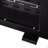 Compact Fumoir électrique professionnel - Commande mécanique - avec 2 étages et porte vitrée - 433x472mm - Noir