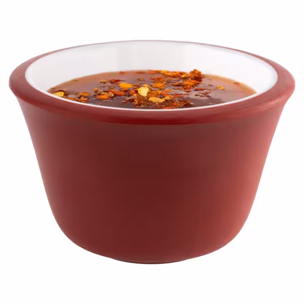 (6 adet) Ramekin (Sos Kasesi) - 6'lı Set - Melamin - 40ml - Ø60mm - Kırmızı/Beyaz