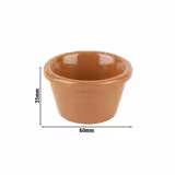 (24 pz) Coppetta per salse - CASUAL - Melamina - 40ml - rotonda - Ø60mm - Terracotta