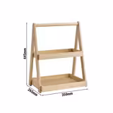 Etagère - VALO - 2-stufig - Eckig - Eichenholz - Höhe: 445mm
