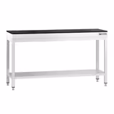 Masă de lucru din oțel inoxidabil centrală PREMIUM - 1600x800 mm - cu poliță inferioară - cu blat din granit inclus