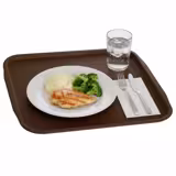 (10 Stück) Serviertablett - ABS Kunststoff - 460x360mm - Braun
