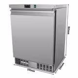 Onderbouw vrieskast RVS PREMIUM - 595mm - 110liter - tot -18°C tot -20°C - met 1 deur - geforceerde koeling