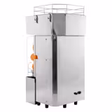 Elektrische Orangenpresse - mit automatischer Fruchtzufuhr & Ablasshahn - Silber