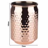 (6 szt.) COOL - Kubek do kawy - 350ml - Miedziany - Stal nierdzewna 18/8 - sztaplowany, wodoodporny