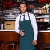 (6 pieces) KARLOWSKY | Basic Bib Apron – Pine Green - 750×900 mm - Adjustable Neck