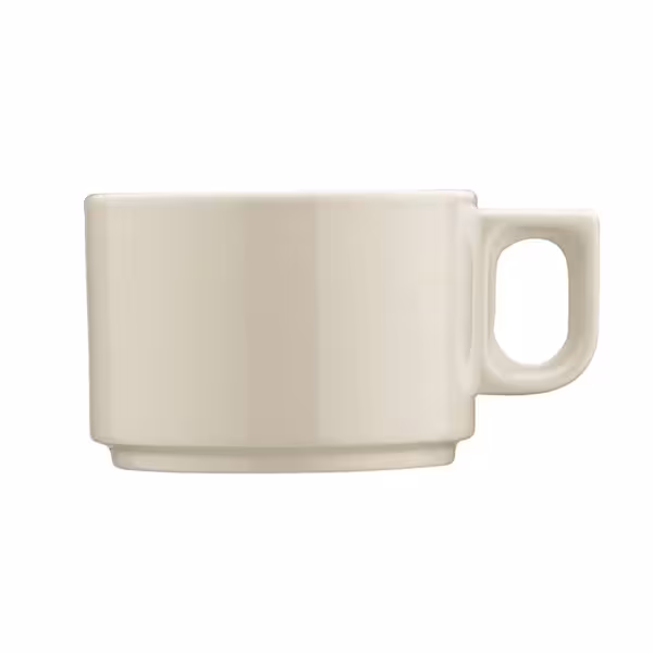 (24 stuks) PERA Creme - Koffiekop - 70cc - Wit