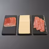 Natural Slate Serving Plate – 300×120×7 mm - rectangular - natural edge - black