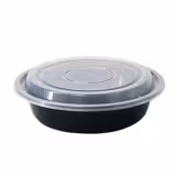 (300 pz) Ciotola riutilizzabile ECO - 700ml - Rotonda - Nero