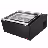 Tafelmodel ijsvitrine - 772mm - Statisch - met 3x 5 liter vaten - Deksel openend naar de seriekant