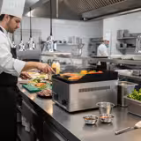 Plancha électrique - plaque acier - 2,20 kW - Lisse