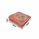 (100 bucăți) Cutie pentru pizza NYC Kraft - 20 x 20 x 4 cm - maro
