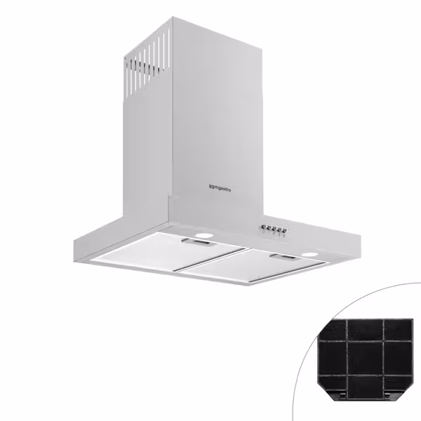 Commercial Recirculating Extraction Hood with Motor – 595 mm – Control Unit, Filter and Light – Compatible with GHF4