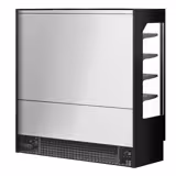 Vitrina mural refrigerada - 1940x700x2000mm - 893L - con 3 puertas batientes de doble acristalamiento y 4 estantes - Negro