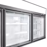 Expositor mural de congelação para supermercado - 2104mm - 992L - com 3 portas de correr em vidro & 6 prateleiras - incl. ilha de congelação - Cinzento