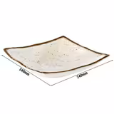 (6 pcs) Bowl - STONE ART - Melamine - 1.1L - square - 240x240mm - Depth: 65mm - Brown/White