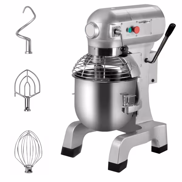 Impastatrice planetaria - da terra - 27L - 1,5kW - 3 utensili in dotazione (gancio, spatola, frusta) - 3 velocità - vasca estraibile - monofase