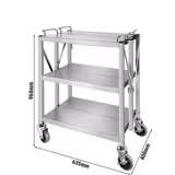 Carro de servicio - plegable - 635x400mm - con 3 estantes