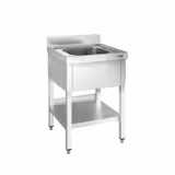 Diskbänk PREMIUM - 600x700 mm - med underhylla - med 1 ho - centrerad