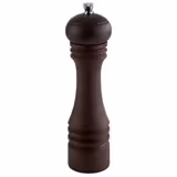 (6 stuks) Pepermolen - ETERNAL - RVS en beukenhout - met instelbare maalgraad - Hoogte: 230mm - Donkerbruin