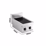 Cuisinière à induction - 7 kW - 2 plaques de cuisson