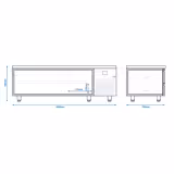 Kühlunterbau Premium - 2000mm - 210 Liter - 6 Schubladen