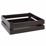 Cassetta in legno - SUPERBOX - Legno - Nero - Rettangolare - 350x290mm - Altezza: 105mm - compatibile con GN 1/2