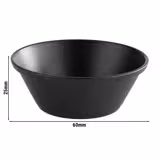 (6 Stück) Dipschälchen - 6er Set - Edelstahl - 40ml - Ø 60mm - Schwarz