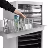Stainless Steel Gastronorm Racking Trolley - 10-Level - for 10 x GN 2/1 Trays - with low-noise braked castors