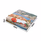 (100 adet) Pizza kutusu - POSITANO - Akdeniz kıyısı - 33x33x4 cm