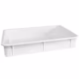 (9 szt.) Pojemnik na ciasto do pizzy -zestaw - 8 pojemników i 1 pokrywa - EN 600x400 - Wysokość: 100mm - Polipropylen - Biały - Pojemność: 24l
