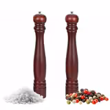 Tuz ve Karabiber Değirmeni - Ahşap - Çelik Öğütme Mekanizmalı - 460 mm - Kahverengi