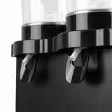 Ayran / Juice Dispenser - 2x polycarbonate tanks with tap & magnetic agitation - 2x 10 Litres - 500W - Black