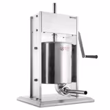 Insaccatrice manuale per salsicce e macchina per churros - 10 litri - acciaio inox - incl. 4 imbuti per insaccatrice e 3 accessori per churros
