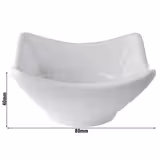 (24 st) Skål - MINI - melamin - 0,1 l - 80x80x40 mm - stapelbar - vit