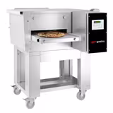 Four à convoyeur électrique – 980 × 1300 mm – commande digitale – Largeur de bande 400 mm – avec soubassement en inox