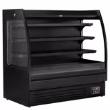 Supermarkt-wandkoelmeubel - 1500mm - 480 liter - 3 schappen - zwart