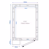 Paslanmaz Çelik Panel Tip Dondurucu Oda −20/−10 °C - 1500x2100mm - 4,20m³ - dahil: duvar tipi soğutma ünitesi & soğuk koruma lamelleri