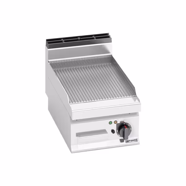 Chapa elétrica - 4,8 kW - Ranhurada - Superfície de cozedura: 400x700mm