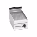 Elektrische bakplaat - 4,8kW - Geribbeld - Bakoppervlak: 400x700mm