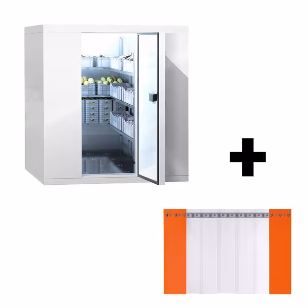 Komora mroźnicza - 1500x1500mm - 2,8m³ - włącznie z kurtyną lamelową
