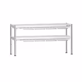 Seramik ısıtıcılı servis rafı - 1600x370 mm - 2 ısıtmalı raf