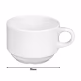 (6 pezzi) SELTMANN WEIDEN | Tazza da caffè - 0,18 litri - Bianco/Semplice