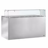 Saladette réfrigérée PREMIUM - 1368mm - 368L - 3 portes vitrées - avec vitrine de comptoir pour 8x GN 1/6